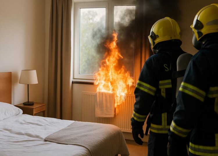 Un incendie dans une chambre d’hôtel héraultaise causé par une serviette laissée sur un radiateur.