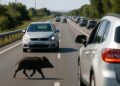 Un véhicule circulant à contresens entre Montpellier et Palavas, causé par un sanglier.