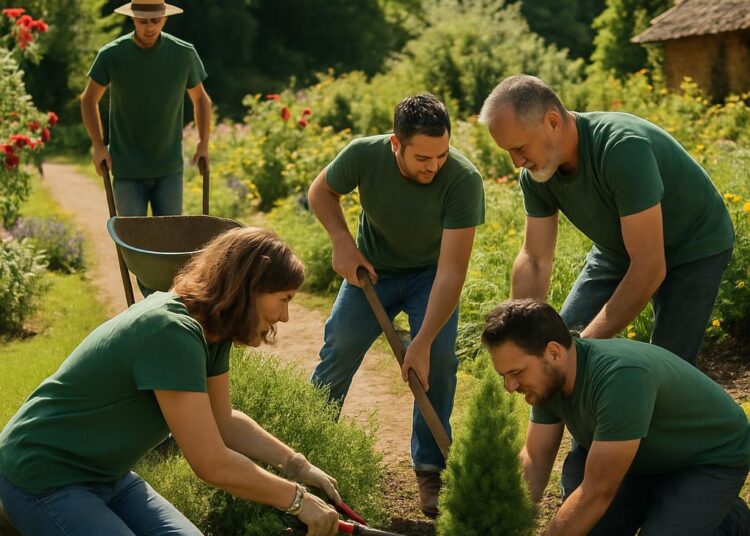 5 visuels qui illustrent l'ambiance de l'émission 'Les As du Jardin'