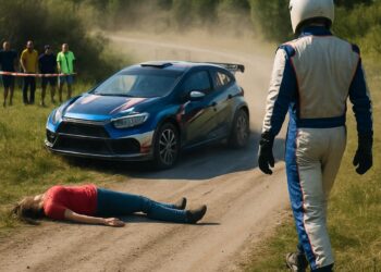 Un pilote de rallye disqualifié après avoir heurté une femme sur la route.