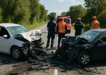 Trois passagers perdent la vie dans un choc violent avec un autre véhicule.