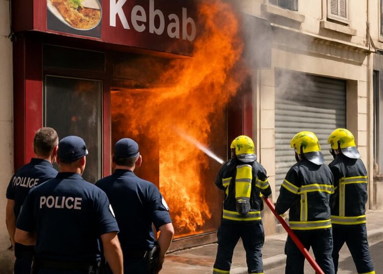 Un kebab incendié dans une affaire d'extorsion liée à la mafia DZ : arrestations effectuées.