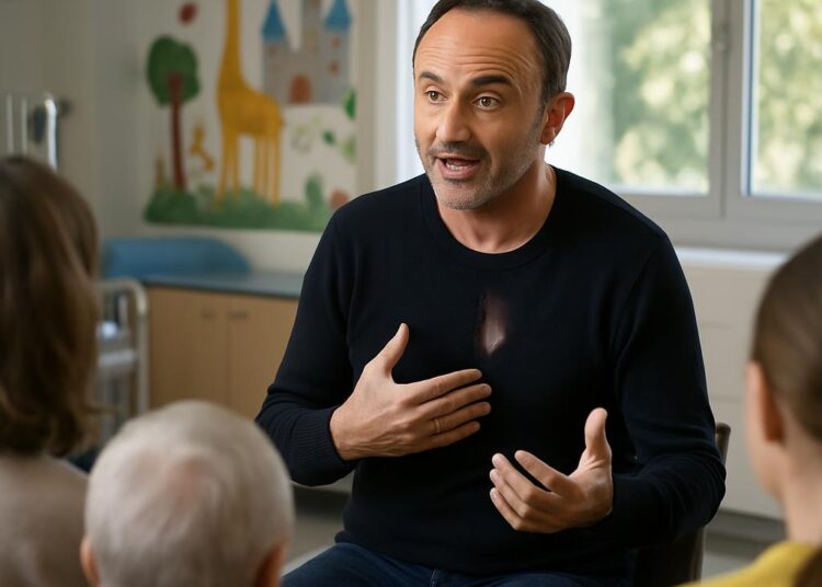 Nikos raconte son opération à trois semaines de vie en raison d'une malformation.