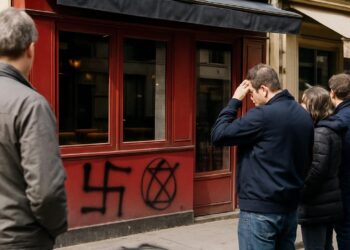 Un bar ciblé de nouveau par des graffitis antisémites sur sa façade.