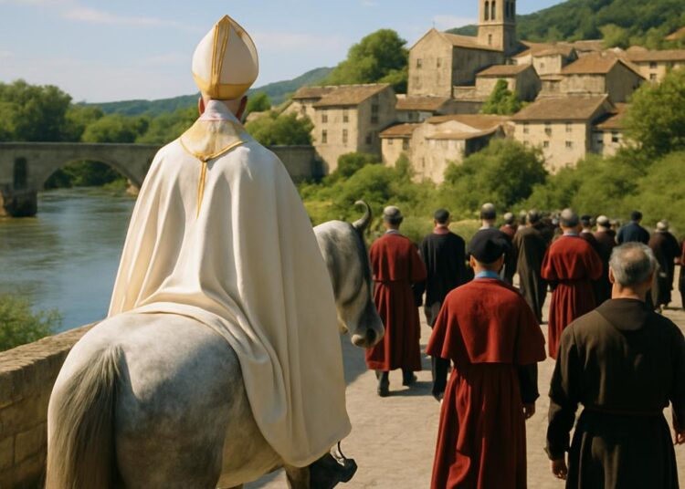 Le pape Urbain V, né près de Quézac, retourna d'abord à Avignon.