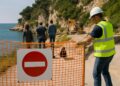 Fermeture temporaire de la falaise de l'anse Méjean à Toulon pour travaux.