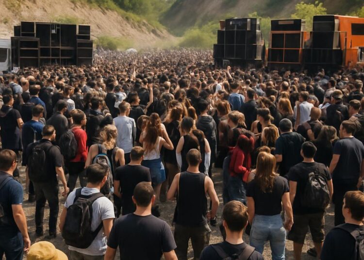 Des interpellations parmi 20 000 fêtards : la rave continue sur un site risqué.