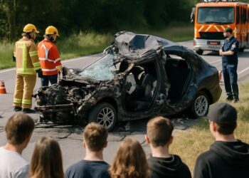 Accident mortel de voiture : cinq jeunes de 17 à 20 ans perdent la vie.