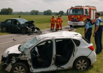 Tragique collision dans l’Aisne : trois passagers arrière tués, deux blessés.
