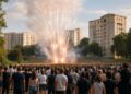 À Montpellier, la Butte Paillade célèbre ses 34 ans avec un spectacle pyrotechnique.