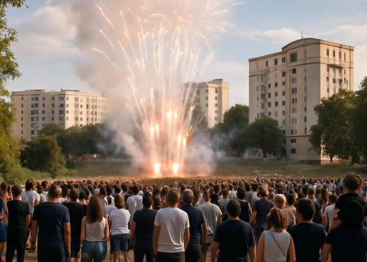 À Montpellier, la Butte Paillade célèbre ses 34 ans avec un spectacle pyrotechnique.
