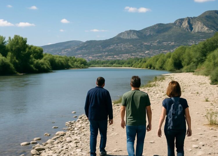 À proximité de Nice : le fleuve Var, un site Natura 2000 sous protection.