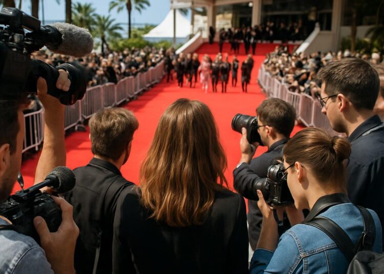 Festival de Cannes : le tapis rouge, un incontournable pour les journalistes.