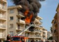 Incendie impressionnant à Palavas-les-Flots : deux logements détruits et cinq balcons touchés.