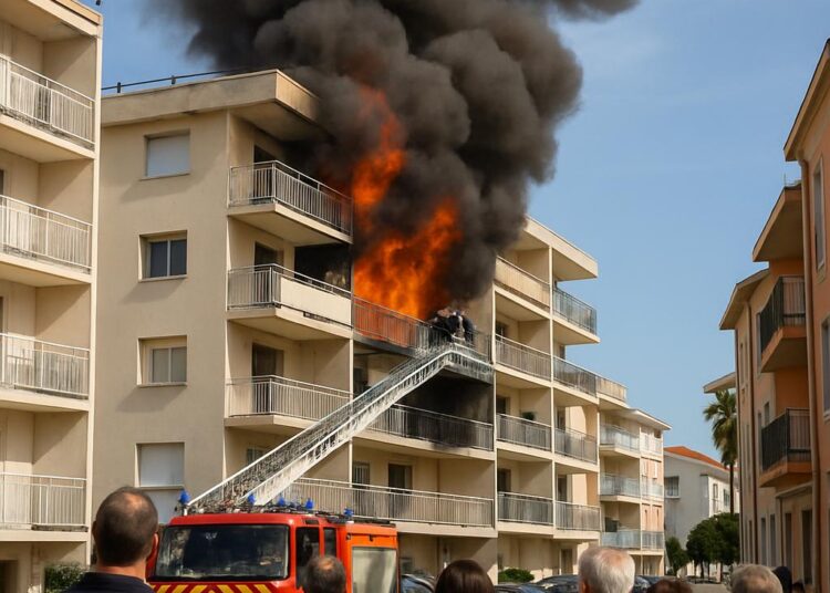 Incendie impressionnant à Palavas-les-Flots : deux logements détruits et cinq balcons touchés.