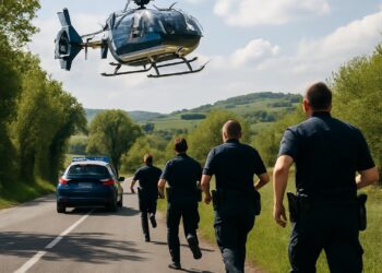 Poursuite de 100 km entre l'Aveyron et le Tarn : hélico et police en action.