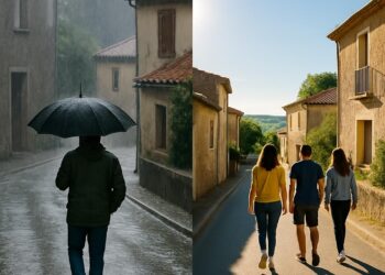 Prévisions météorologiques pour le week-end en Occitanie : samedi pluvieux, dimanche ensoleillé et doux.