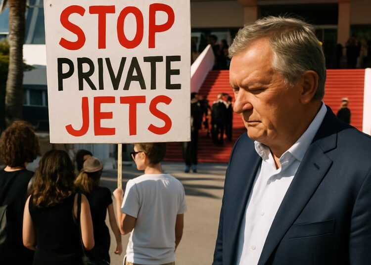 Jacques Legros dénonce l'usage des jets privés au festival de Cannes.
