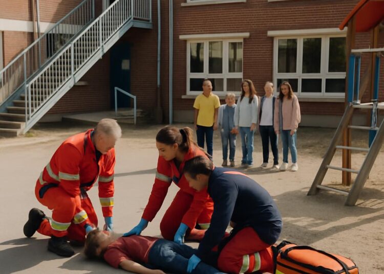 Un enfant de 7 ans se blesse gravement en tombant de 3 mètres à l'école.