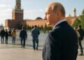Vladimir Poutine, en sécurité à Moscou, dément ses peurs de bunker.