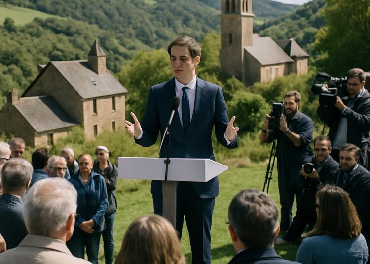 Gabriel Attal annonce sa candidature à la présidentielle depuis l'Aveyron pour changer son image de "Parisien".