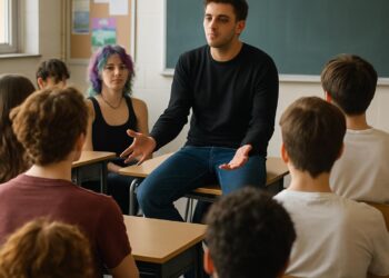 Xavier Dolan s'exprime librement sur la culture queer avec des lycéens.