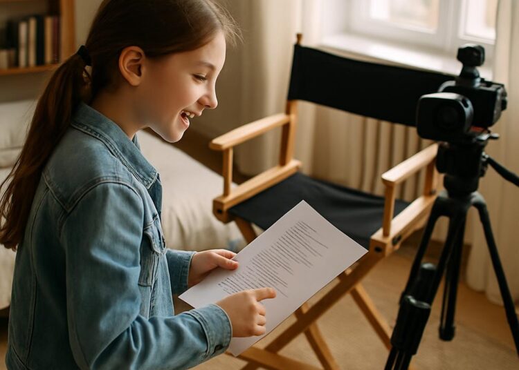 Valentine, 13 ans, se prépare avec impatience pour son premier film.