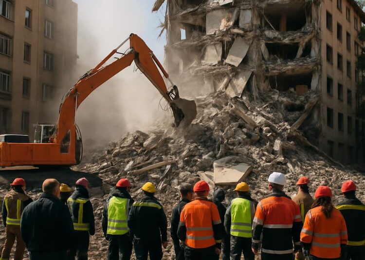 Effondrement nocturne d'un immeuble de 9 niveaux : 4 victimes et 17 disparus.