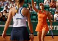 Loïs Boisson, éliminée au premier tour de Roland-Garros par Anna Kalinskaya.