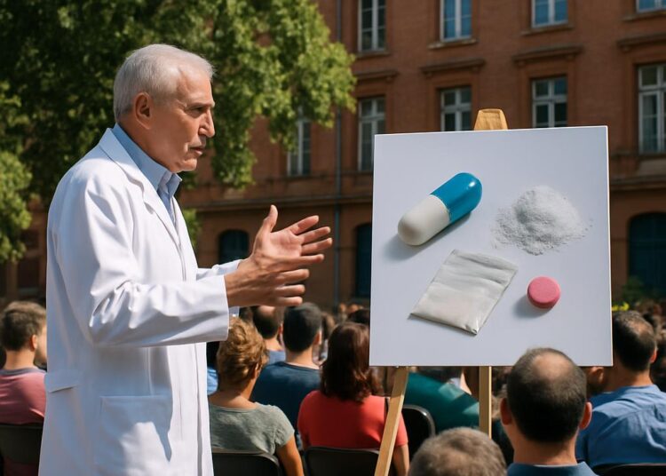 Un professeur de médecine avertit sur les dangers des nouvelles drogues à Toulouse.