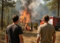 Un barbecue provoque un incendie de forêt : deux blessés et de nombreux secours.