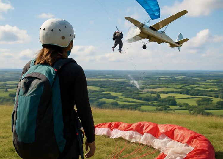 Une parapentiste échappe à la mort après une collision aérienne.