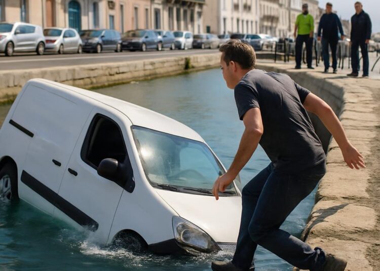 Un conducteur s'échappe d'une camionnette tombée dans le canal de Sète.