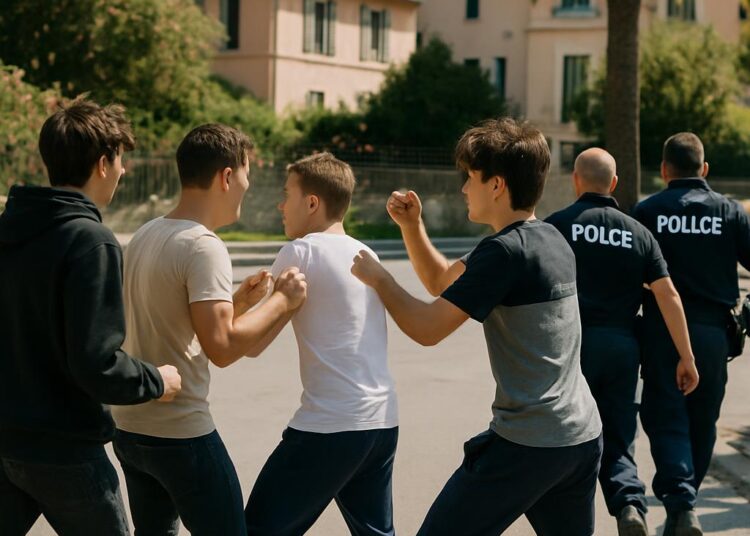 Six adolescents, dont un mineur, placés en garde à vue suite à une rixe à Menton.