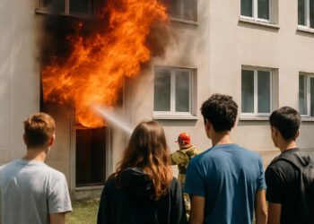 Un appartement en proie aux flammes : quatre adolescents gravement blessés.