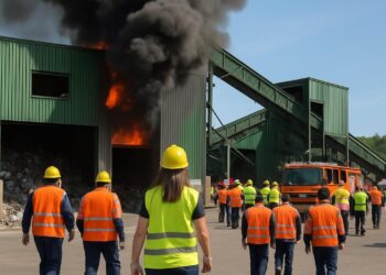 Feu dans une installation de tri des déchets : évacuation du personnel sans blessés.