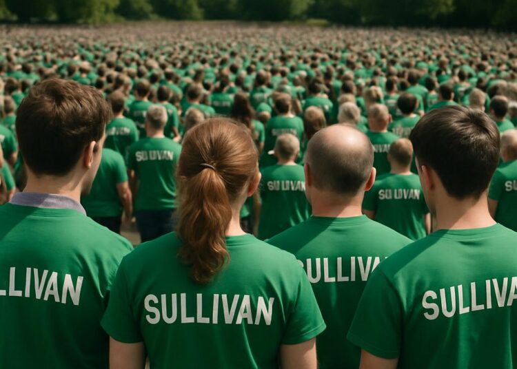 L'Irlande établit un nouveau record avec près de 2 000 personnes nommées Sullivan.