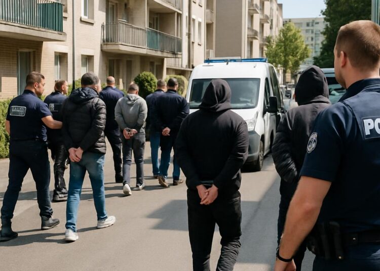 Neuf individus interpellés suite à la destruction d'un réseau de drogue.
