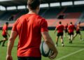 Thomas Lacombre, un rapide apprentissage au Stade Toulousain en 3e ligne.