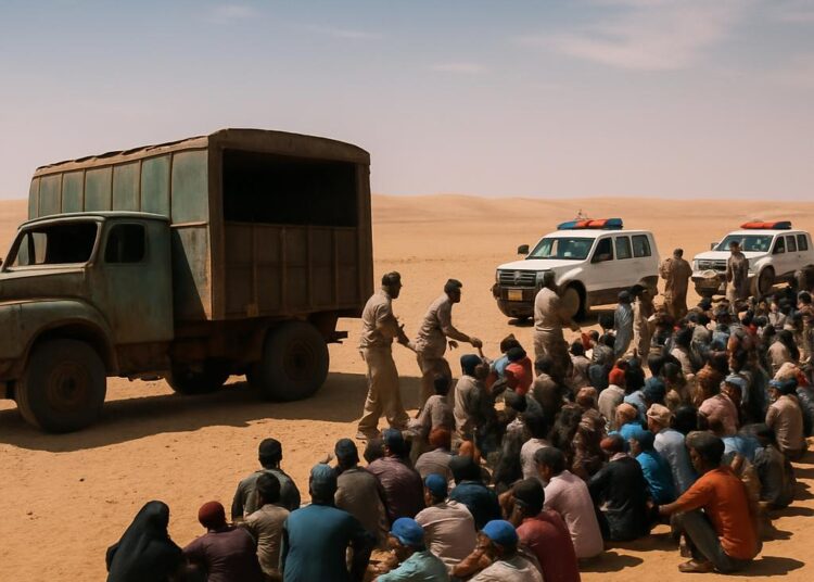 Un camion en panne dans le désert : 49 victimes de la soif, 60 secourues.