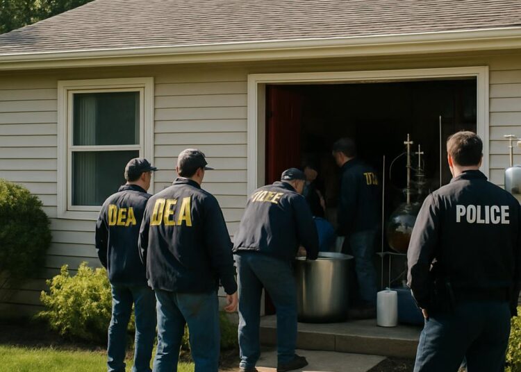 Une maison tranquille dissimulait un laboratoire secret de drogue.