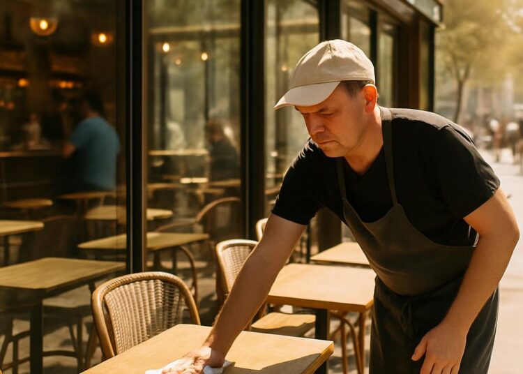 Chaleurs extrêmes : un gérant de café-bar vitré s'adapte à 48 °C