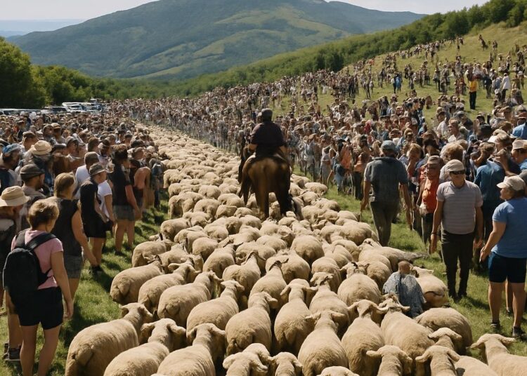 Transhumance : des milliers de visiteurs célèbrent l'été au Mont Aigoual.