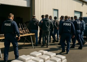 Démantèlement d'un réseau international de trafic d'armes et de drogues : dix arrestations.
