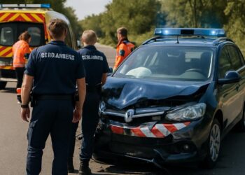 Trois gendarmes ont été hospitalisés suite à un accident de la route.