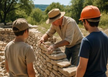 Transmettre l'art de la construction en pierres sèches à travers les âges