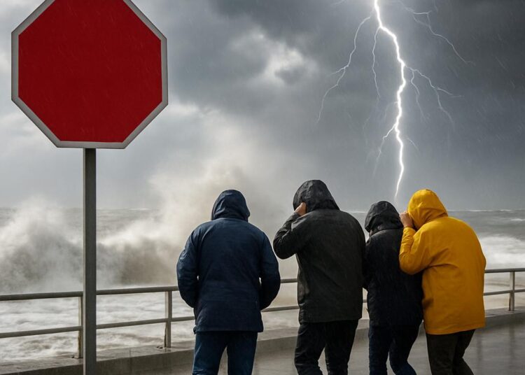 Météo de lundi : vigilance rouge, vents violents et orages attendus.
