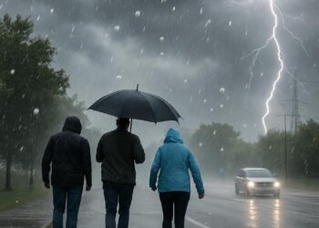 Prévisions des orages : pluie intense, vent fort et risque de grêle ce dimanche, avec un point par département.