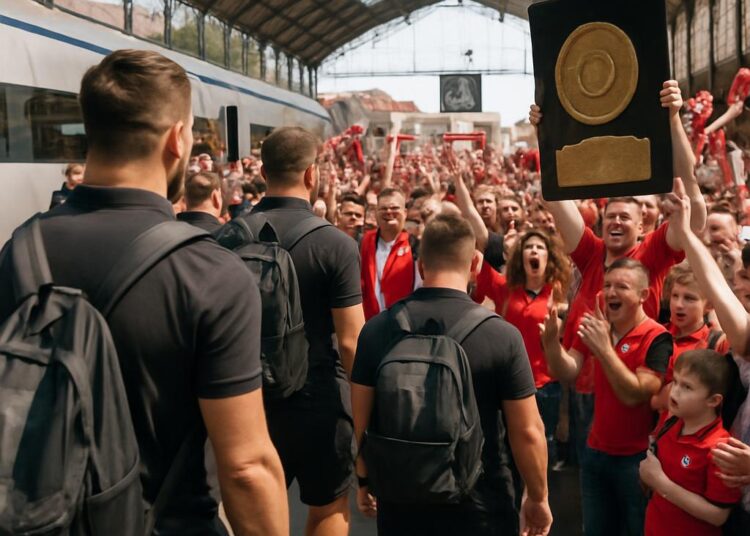 Retour des joueurs du Stade Toulousain à Toulouse, accueil chaleureux en gare.