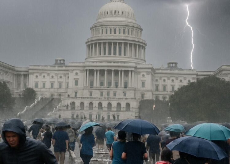 Célébration au Capitole annulée ce dimanche en raison d'orages violents.